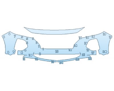 PAINT PROTECTION KIT - 2019 HYUNDAI SANTA FE LIMITED BUMPER - PRECUT PPF CLEAR BRA WRAP