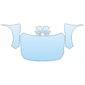 PAINT PROTECTION KIT - 2020 HYUNDAI SANTA FE SE FULL HOOD (WRAPPED EDGES) FENDERS MIRRORS - PRECUT PPF CLEAR BRA WRAP