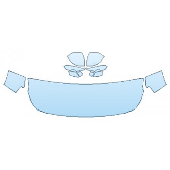 PAINT PROTECTION KIT - 2020 HYUNDAI SANTA FE SEL HOOD (24 INCH WRAPPED EDGES) FENDERS MIRRORS - PRECUT PPF CLEAR BRA WRAP