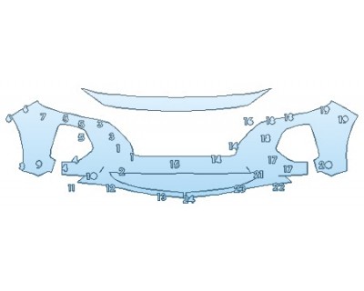 PAINT PROTECTION KIT - 2019 HYUNDAI SANTA FE SEL BUMPER - PRECUT PPF CLEAR BRA WRAP