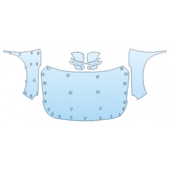 PAINT PROTECTION KIT - 2020 HYUNDAI SANTA FE ULTIMATE FULL HOOD FENDERS MIRRORS - PRECUT PPF CLEAR BRA WRAP