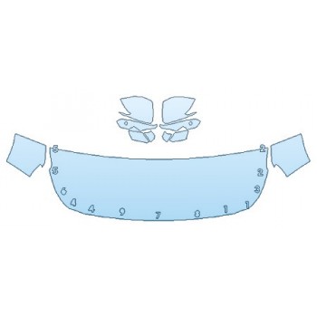 Precut PPF Kit – Clear Bra Paint Protection Film PAINT PROTECTION KIT - 2020 HYUNDAI SANTA FE ULTIMATE HOOD (24 INCH) FENDERS MIRRORS - PRECUT PPF CLEAR BRA WRAP