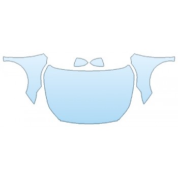 PAINT PROTECTION KIT - 2019 KIA FORTE SEDAN FE FULL HOOD (WRAPPED EDGES) FENDERS MIRRORS - PRECUT PPF CLEAR BRA WRAP