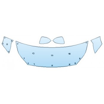 PAINT PROTECTION KIT - 2019 KIA FORTE SEDAN FE HOOD (24 INCH) FENDERS MIRRORS - PRECUT PPF CLEAR BRA WRAP