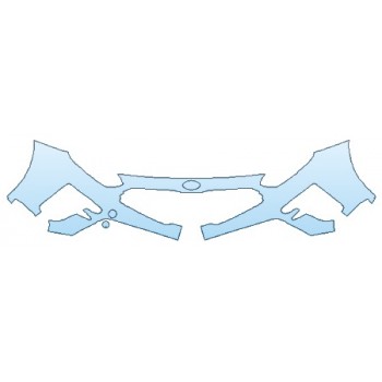 PAINT PROTECTION KIT - 2020 KIA FORTE SEDAN FE BUMPER (1 PIECE OPTION 2) - PRECUT PPF CLEAR BRA WRAP