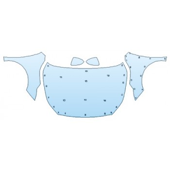 PAINT PROTECTION KIT - 2019 KIA FORTE SEDAN LXS FULL HOOD FENDERS MIRRORS - PRECUT PPF CLEAR BRA WRAP