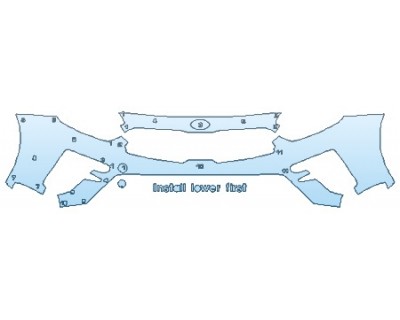 PAINT PROTECTION KIT - 2020 KIA FORTE SEDAN S BUMPER (2 PIECE ) - PRECUT PPF CLEAR BRA WRAP