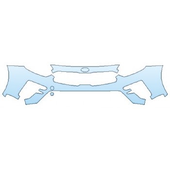 PAINT PROTECTION KIT - 2020 KIA FORTE SEDAN S BUMPER (2 PIECE WRAPPED EDGES) - PRECUT PPF CLEAR BRA WRAP