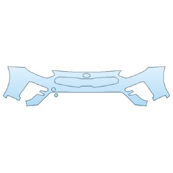 PAINT PROTECTION KIT - 2020 KIA FORTE SEDAN S BUMPER (1 PIECE OPTION 1) - PRECUT PPF CLEAR BRA WRAP