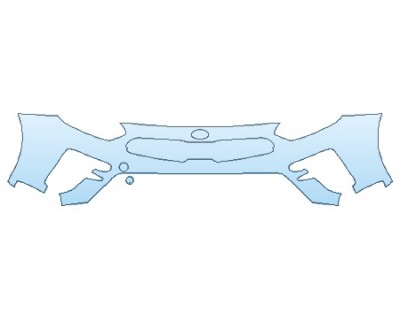 PAINT PROTECTION KIT - 2020 KIA FORTE SEDAN S BUMPER (1 PIECE OPTION 1) - PRECUT PPF CLEAR BRA WRAP