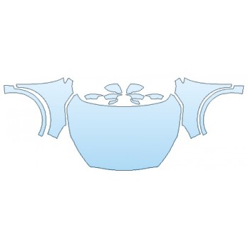 PAINT PROTECTION KIT - 2019 KIA SORENTO SX FULL HOOD (WRAPPED EDGES) FENDERS MIRRORS - PRECUT PPF CLEAR BRA WRAP