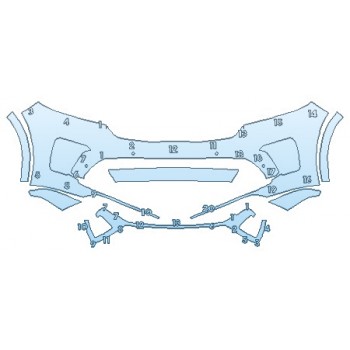 PAINT PROTECTION KIT - 2020 KIA SORENTO SXL BUMPER (7 PIECE) - PRECUT PPF CLEAR BRA WRAP