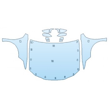 PAINT PROTECTION KIT - 2019 LEXUS ES 350 BASE FULL HOOD FENDERS MIRRORS - PRECUT PPF CLEAR BRA WRAP