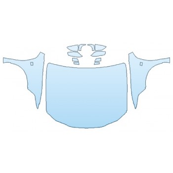 PAINT PROTECTION KIT - 2019 LEXUS ES 350 F-SPORT FULL HOOD (WRAPPED EDGES) FENDERS MIRRORS - PRECUT PPF CLEAR BRA WRAP