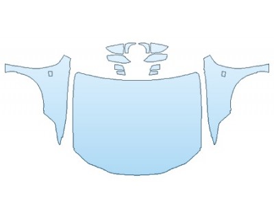 PAINT PROTECTION KIT - 2019 LEXUS ES 350 F-SPORT FULL HOOD (WRAPPED EDGES) FENDERS MIRRORS - PRECUT PPF CLEAR BRA WRAP