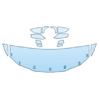 PAINT PROTECTION KIT - 2019 LEXUS ES 350 F-SPORT HOOD (24 INCH) FENDERS MIRRORS - PRECUT PPF CLEAR BRA WRAP