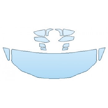 PAINT PROTECTION KIT - 2019 LEXUS ES 350 F-SPORT HOOD (24 INCH WRAPPED EDGES) FENDERS MIRRORS - PRECUT PPF CLEAR BRA WRAP