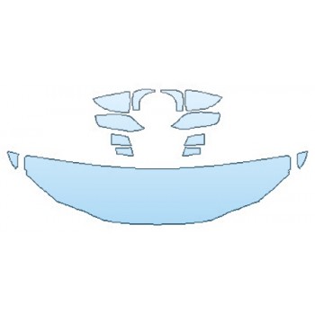 PAINT PROTECTION KIT - 2019 LEXUS ES 350 F-SPORT HOOD (18 INCH WRAPPED EDGES) FENDERS MIRRORS - PRECUT PPF CLEAR BRA WRAP