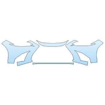 PAINT PROTECTION KIT - 2019 LEXUS ES 350 F-SPORT BUMPER (WRAPPED EDGES) - PRECUT PPF CLEAR BRA WRAP