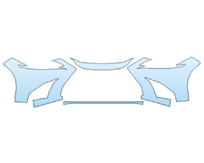 PAINT PROTECTION KIT - 2019 LEXUS ES 350 F-SPORT BUMPER (WRAPPED EDGES) - PRECUT PPF CLEAR BRA WRAP