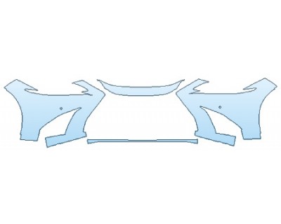 PAINT PROTECTION KIT - 2019 LEXUS ES 350 F-SPORT BUMPER WITH SENSORS (WRAPPED EDGES) - PRECUT PPF CLEAR BRA WRAP