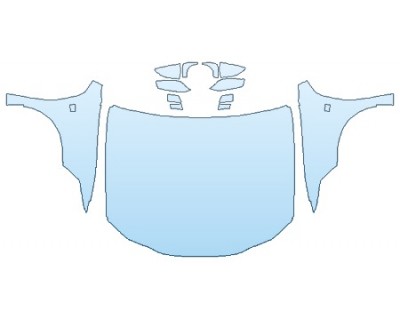 PAINT PROTECTION KIT - 2019 LEXUS ES 350 LUXURY FULL HOOD (WRAPPED EDGES) FENDERS MIRRORS - PRECUT PPF CLEAR BRA WRAP