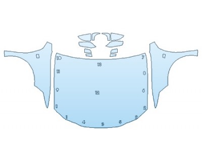 PAINT PROTECTION KIT - 2019 LEXUS ES 350 ULTRA LUXURY FULL HOOD FENDERS MIRRORS - PRECUT PPF CLEAR BRA WRAP