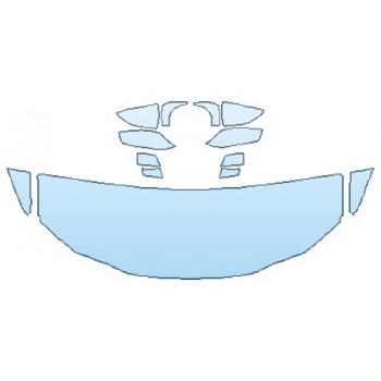 PAINT PROTECTION KIT - 2019 LEXUS ES 350 ULTRA LUXURY HOOD (24 INCH WRAPPED EDGES) FENDERS MIRRORS - PRECUT PPF CLEAR BRA WRAP