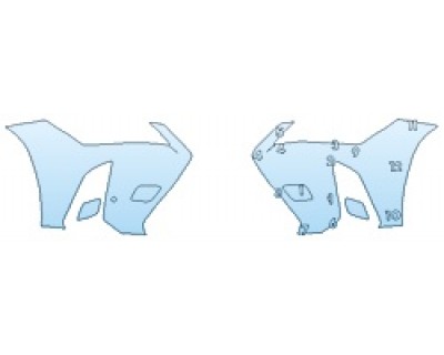 PAINT PROTECTION KIT - 2019 LEXUS UX F-SPORT BUMPER WITH SENSORS - PRECUT PPF CLEAR BRA WRAP