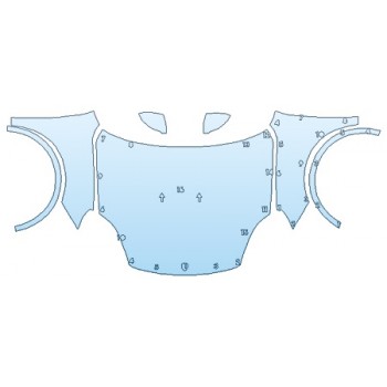 Precut PPF Kit – Clear Bra Paint Protection Film PAINT PROTECTION KIT - 2020 PORSCHE CAYENNE FULL HOOD FENDERS MIRRORS - PRECUT PPF CLEAR BRA WRAP