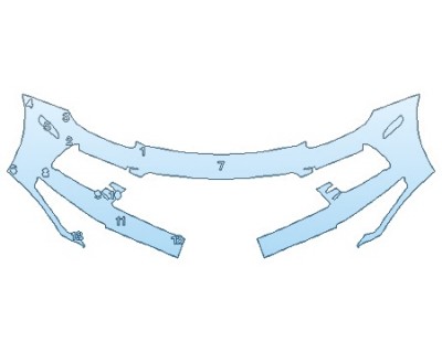 PAINT PROTECTION KIT - 2020 PORSCHE CAYENNE BUMPER - PRECUT PPF CLEAR BRA WRAP