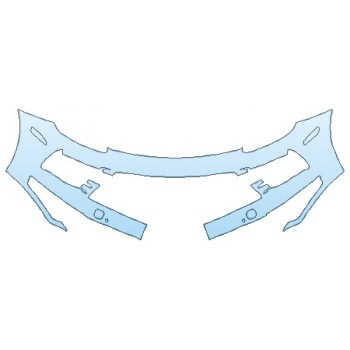 PAINT PROTECTION KIT - 2020 PORSCHE CAYENNE BUMPER WITH TOW HOOK AND SENSORS - PRECUT PPF CLEAR BRA WRAP