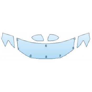 2023 AUDI A6 S-LINE Hood (24 Inch) Fenders Mirrors - PRECUT PPF CLEAR BRA WRAP