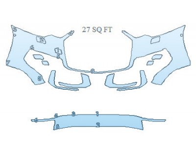 2023 AUDI A6 S-LINE Bumper With Sensors - PRECUT PPF CLEAR BRA WRAP