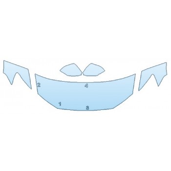 PAINT PROTECTION KIT - 2019 AUDI Q8 PREMIUM FULL HOOD (WRAPPED EDGES) FENDERS MIRRORS - PRECUT PPF CLEAR BRA WRAP