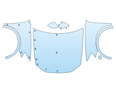 Precut PPF Kit – Clear Bra Paint Protection Film PAINT PROTECTION KIT - 2019 AUDI Q8 PREMIUM_PLUS FULL HOOD FENDERS MIRRORS - PRECUT PPF CLEAR BRA WRAP