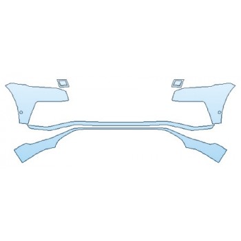 Precut PPF Kit – Clear Bra Paint Protection Film PAINT PROTECTION KIT - 2019 AUDI Q8 PREMIUM_PLUS BUMPER WITH SENSORS (1 YR PKG.) - PRECUT PPF CLEAR BRA WRAP