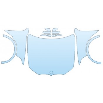 PAINT PROTECTION KIT - 2019 BMW X7 XDRIVE40I_BASE FULL HOOD (WRAPPED EDGES) FENDERS MIRRORS - PRECUT PPF CLEAR BRA WRAP