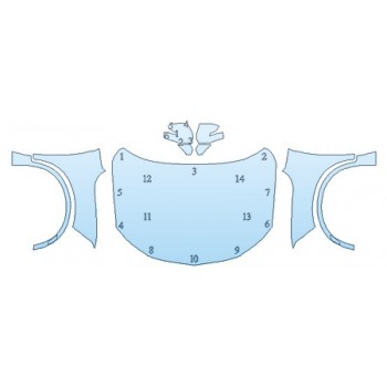 PAINT PROTECTION KIT - 2020 CHEVROLET BLAZER PREMIER FULL HOOD FENDERS MIRRORS - PRECUT PPF CLEAR BRA WRAP