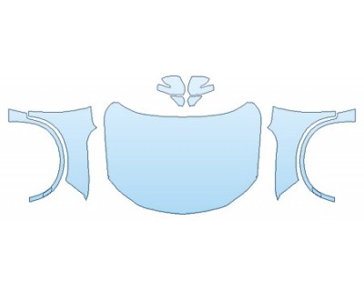 PAINT PROTECTION KIT - 2020 CHEVROLET BLAZER PREMIER FULL HOOD (WRAPPED EDGES) FENDERS MIRRORS - PRECUT PPF CLEAR BRA WRAP