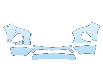 PAINT PROTECTION KIT - 2020 CHEVROLET BLAZER PREMIER BUMPER - PRECUT PPF CLEAR BRA WRAP