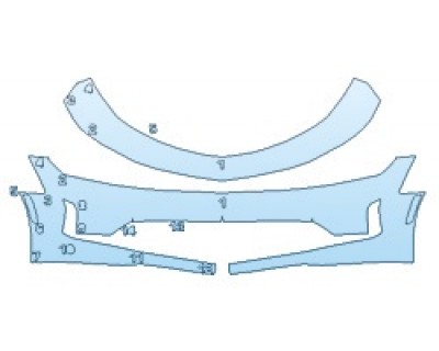PAINT PROTECTION KIT - 2020 CHEVROLET CAMARO LT1 BUMPER - PRECUT PPF CLEAR BRA WRAP