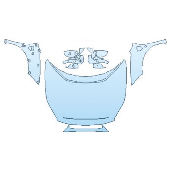 Precut PPF Kit – Clear Bra Paint Protection Film PAINT PROTECTION KIT - 2019 FERRARI 488_PISTA FULL HOOD FENDERS MIRRORS - PRECUT PPF CLEAR BRA WRAP