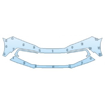 PAINT PROTECTION KIT - 2019 HONDA CIVIC_COUPE EX-L BUMPER (2 PIECE) - PRECUT PPF CLEAR BRA WRAP