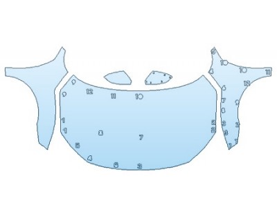 PAINT PROTECTION KIT - 2019 HONDA CIVIC_COUPE SPORT FULL HOOD FENDERS MIRRORS - PRECUT PPF CLEAR BRA WRAP