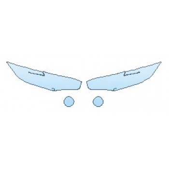 PAINT PROTECTION KIT - 2019 HONDA CIVIC_COUPE SPORT HEADLIGHTS FOG LIGHTS (OPTION 2) - PRECUT PPF CLEAR BRA WRAP