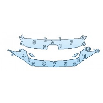 PAINT PROTECTION KIT - 2020 HONDA CIVIC_SEDAN EX GRILLE - PRECUT PPF CLEAR BRA WRAP