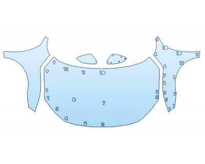 PAINT PROTECTION KIT - 2019 HONDA CIVIC_SEDAN EX-L FULL HOOD FENDERS MIRRORS - PRECUT PPF CLEAR BRA WRAP