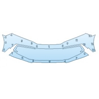 PAINT PROTECTION KIT - 2019 HONDA CIVIC_SEDAN EX-L BUMPER (2 PIECE) - PRECUT PPF CLEAR BRA WRAP