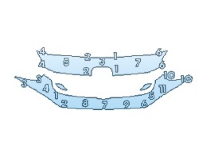 PAINT PROTECTION KIT - 2019 HONDA CIVIC_SEDAN EX-L GRILLE - PRECUT PPF CLEAR BRA WRAP